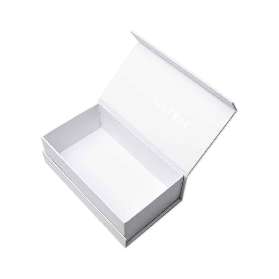 White Magnetic Flip Top Boxes For Mobile Phone & Electronics | Kali ...