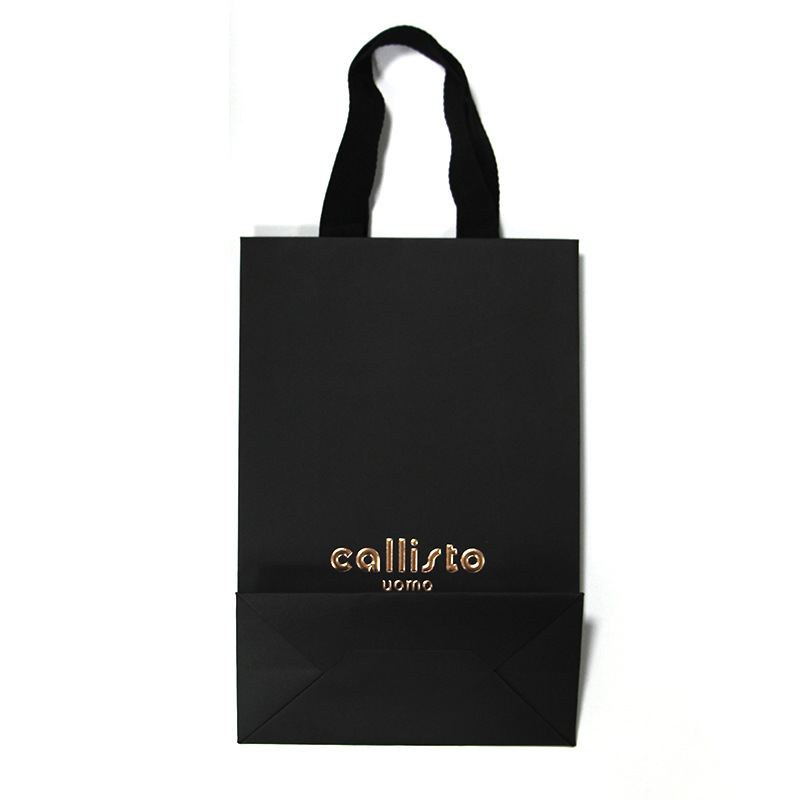 Black Matte Gift Bags & Shopping Bags | Kali Custom Printed Paper Bags