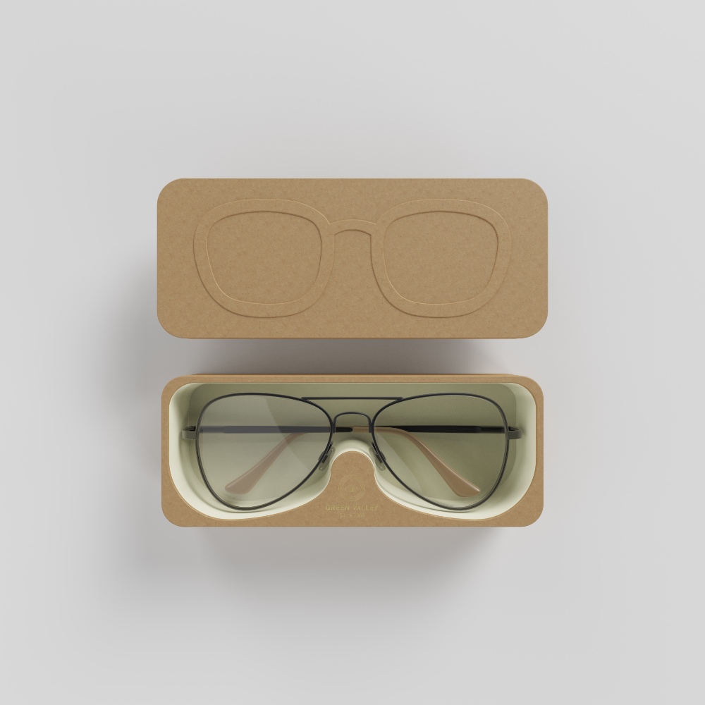 Wood Color Packaging Box For Eyeglasses Glasses Packaging