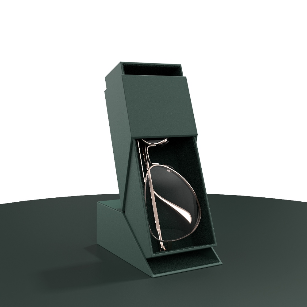 Green Sliding Box For Glasses Case Eyeglasses Packaging