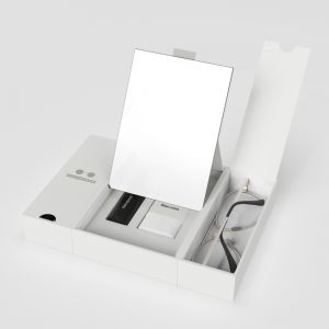 Eyeglasses And Accessories Container Eyewear Storage Box With Mirror