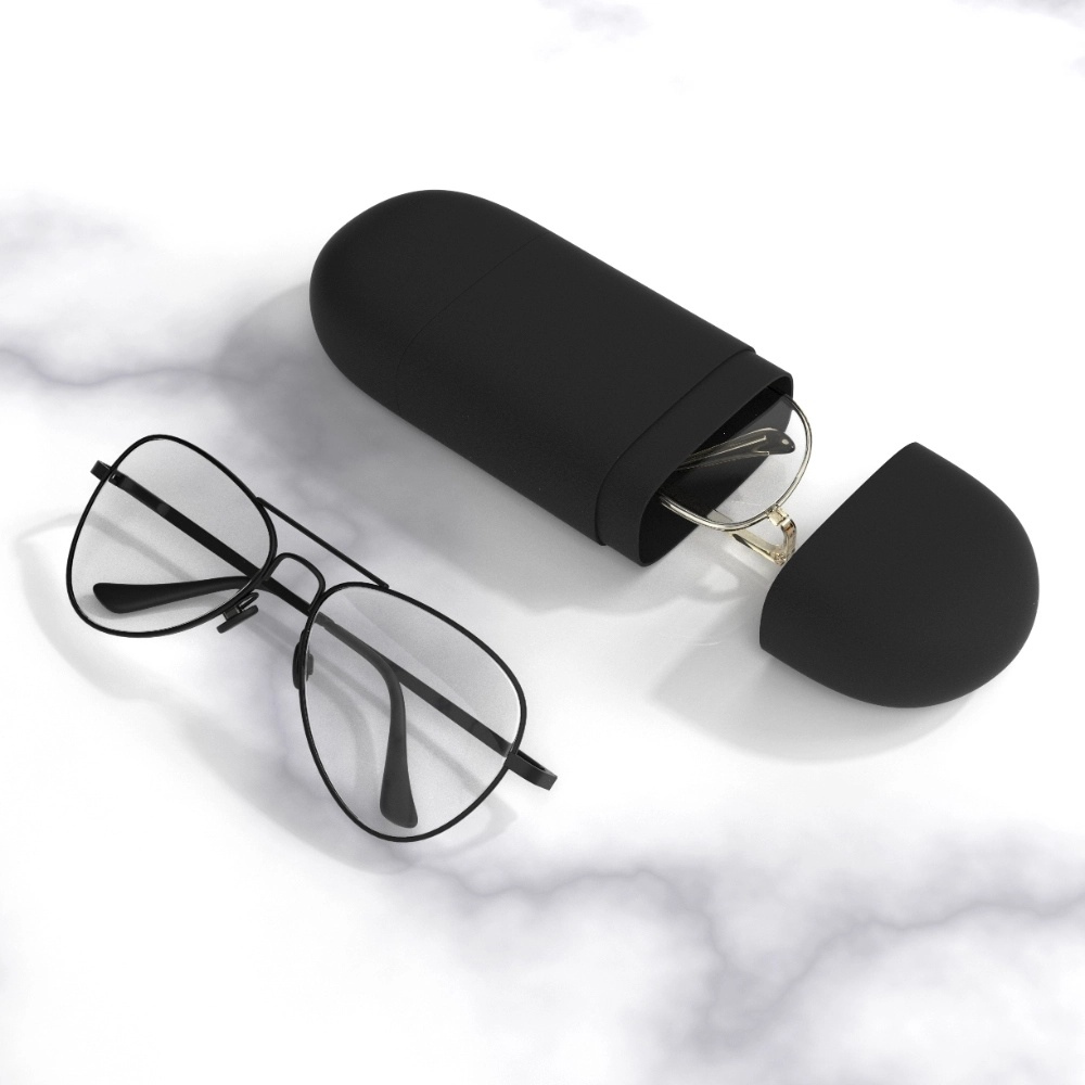 Black Sugarcane Eyeglasses Molded Pulp Box