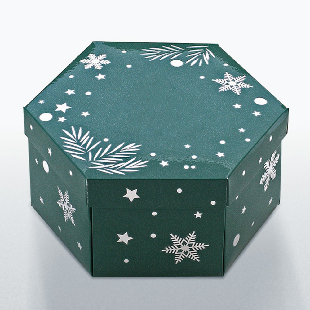 Custom Green Christmas Folding Paper Candy Box