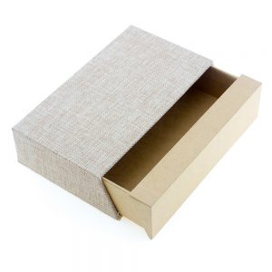 Custom Linen Drawer Box Storage Box Empty Rigid Gift Packaging