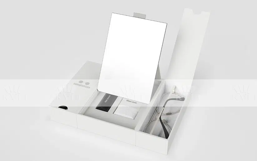 Eyeglasses Accessories Storage Box With Mirror