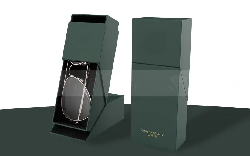 Green Sliding Box For Eyeglasses Case Packaging