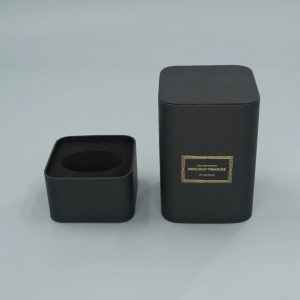 High-quality Lid And Bottom Squircle Shape Perfume Paperboard Black Tube Box