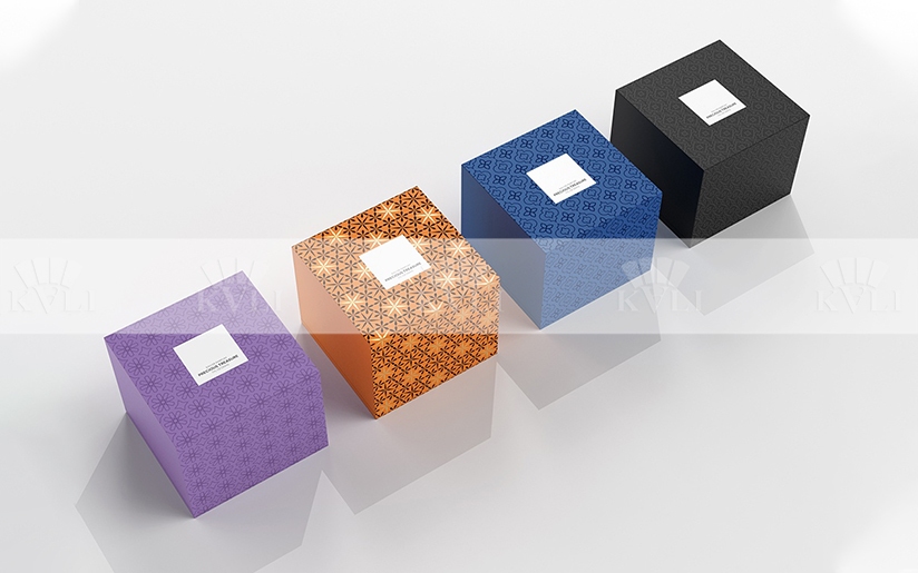 Colorful Cubic Shape Perfume Rigid Box