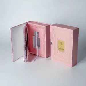Pink Book-shaped Perfume Gift Packaging